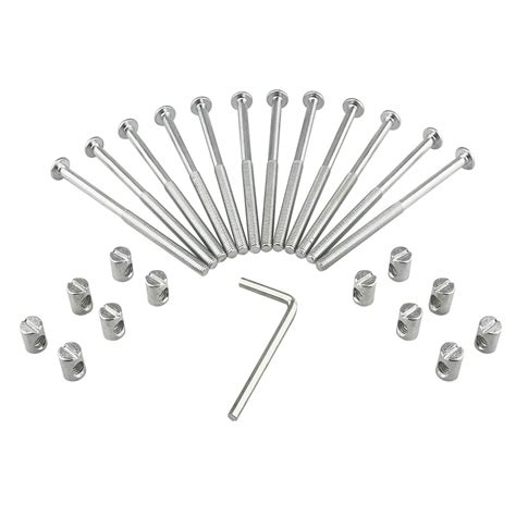 M6 Barrel Bolt Nuts Kit Including M6 x 4 inch Barrel Bolts, M6 x 0 ...