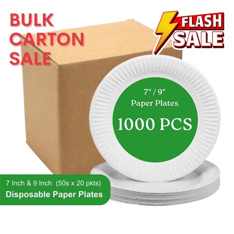 Bulk: Paper Plates 7" / 9" - 1000pcs Bulk — The Home Shoppe