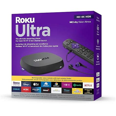 Roku Ultra LT (4K/HDR/HD) Streaming Player with Enhanced Voice Remote ...