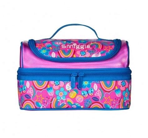 Shop Smiggle Flow Double Decker Lunchbox - Rainbow Print Bags for Kids ...