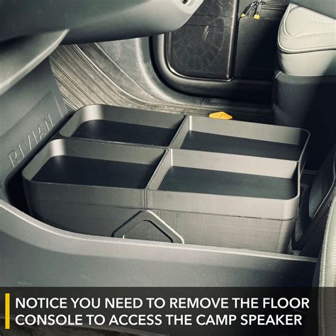 Floor Storage Organizer | Lower Center Console Tray for Rivian R1S & R ...