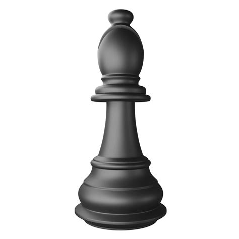 Black bishop chess piece clipart flat design icon isolated on ...
