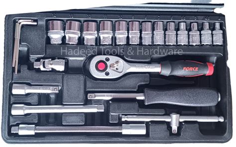 Force 2462 Socket Set 1/4" 46 Pcs Mini Bit Box Set – Hadeed Tools ...