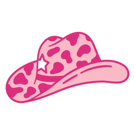 Pink Cowboy Hat With A Star PNG & SVG Design For T-Shirts