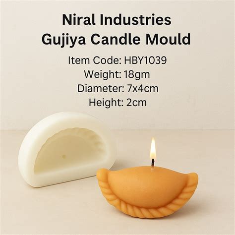 Silicone Candle Mould – HCM21214 Traditional Gujiya Shape — Niral ...