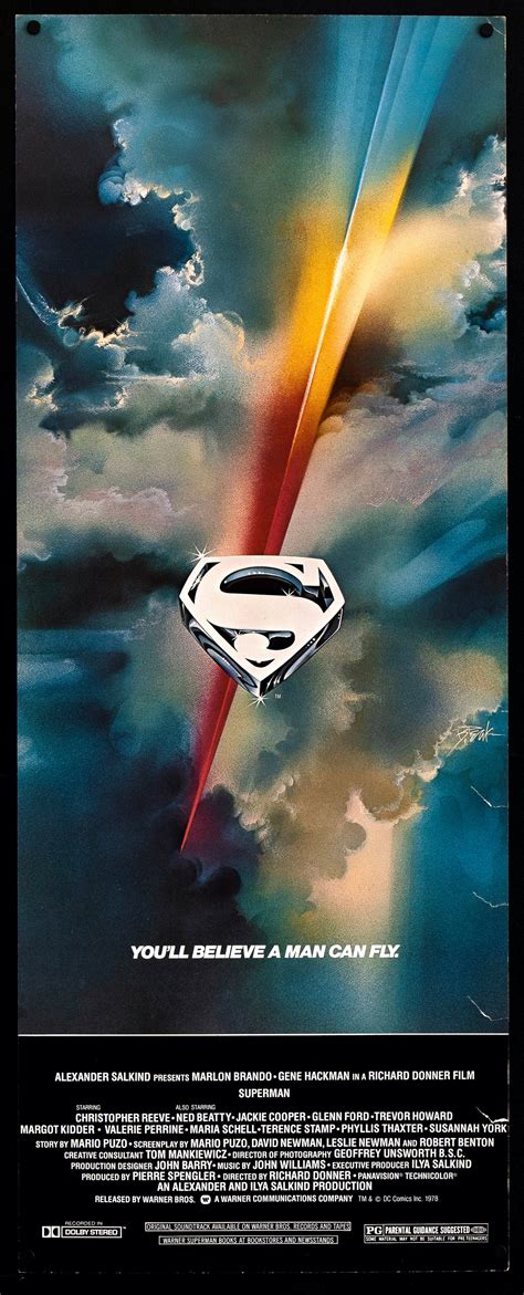 Superman Movie Poster 1978 Insert (14x36)