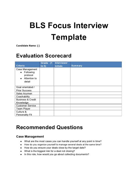 Image result for Problem Interview Templates