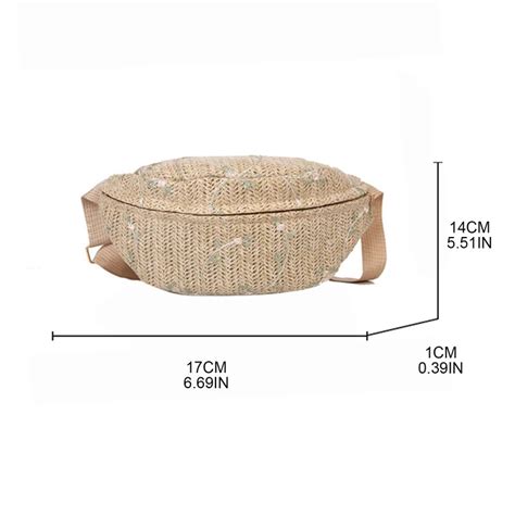 Women's Straw Beach Sling Chest Bag Waist Fanny Pack Crossbody Phone ...