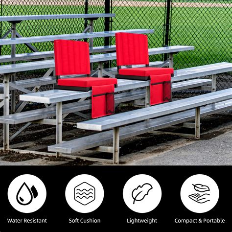HABUTWAY Stadium Seat for Bleachers with Back Support and Thick Cushion ...