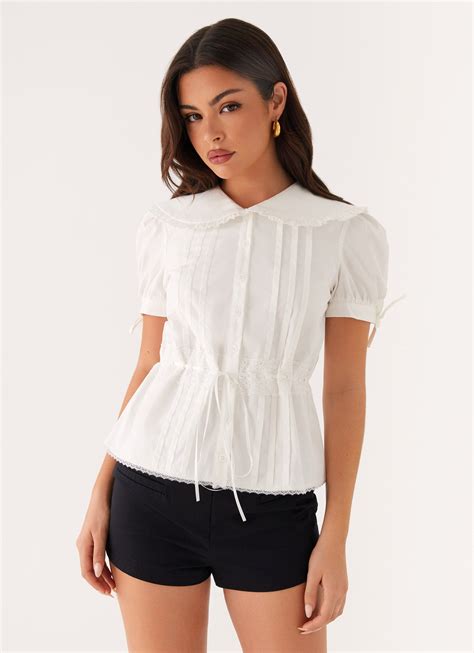 Valerie Blouse - White – Peppermayo UK