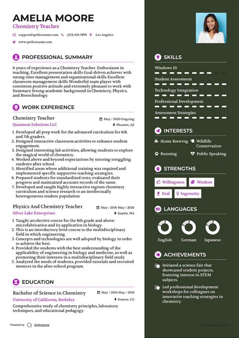 10+ Chemistry Teacher Resume Samples & Templates for 2025