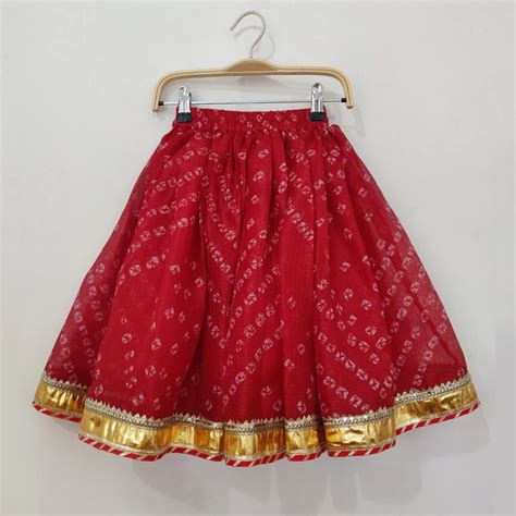 Girls Bandhani Lehenga Set with Silk Top & Gota Work – BYB PREMIUM