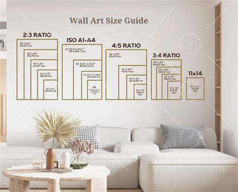 Wall Art Size Guide, Frame Size Guide, Print Size Guide, Comparison Chart, Poster Size Chart ...