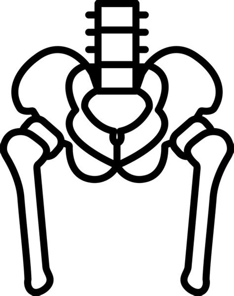 Squelette de hanche dans le style de dessin en ligne | Vecteur Premium