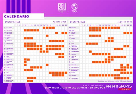 Panam Sports PANAM SPORTS DEFINE CALENDARIO DEPORTIVO PARA JUEGOS ...