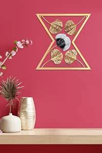 DeWoGift Modern Geometric Metal Wall Sculpture – Minimalist Abstract ...