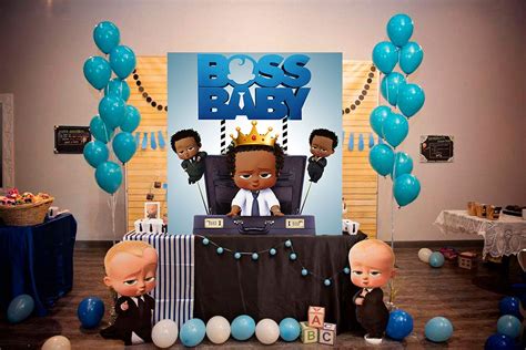 Boss Baby Backdrop for Boy Baby Shower Backgrounds Backdrop African Boy ...