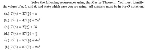 Image result for Master Theorem for Recurrences
