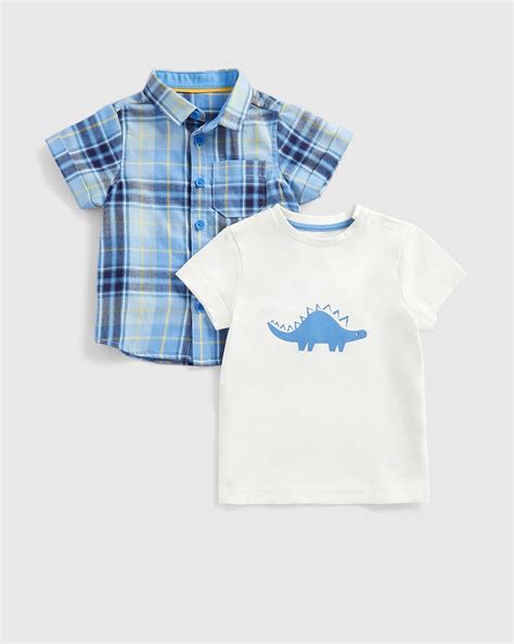 Buy Mothercare Boys Half Sleeve Shirts King of the Dinos-Cream Online ...