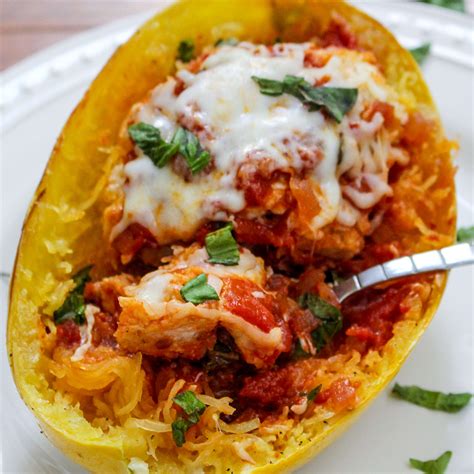 Skinny Chicken Parmesan Spaghetti Squash - Ally's Cooking