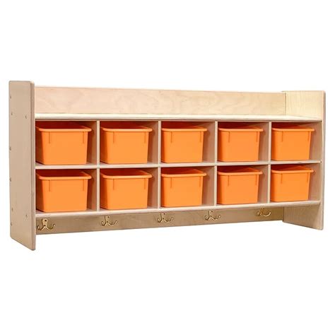 Contender 10 Section Wall Mount Classroom Storage Organizer, Cubby ...