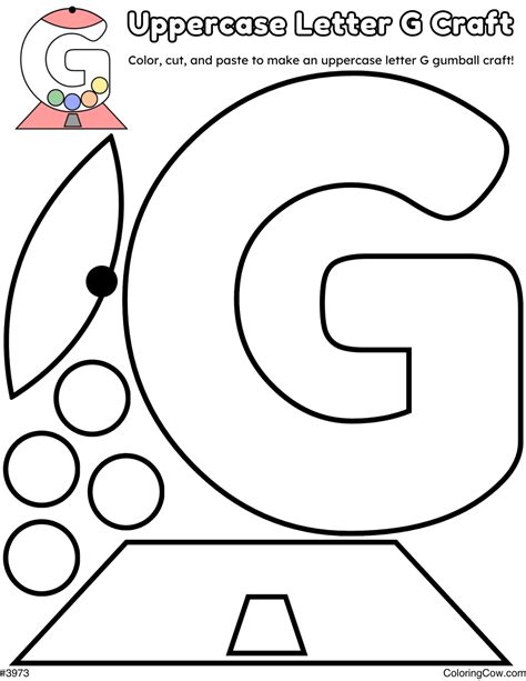 Uppercase Letter G Gumball Craft