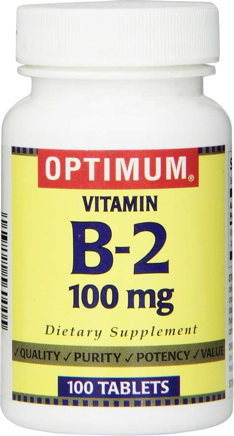 Buy Optimum Vitamin B-2 Tablets, 100 Mg, 100 Count Online at Lowest ...