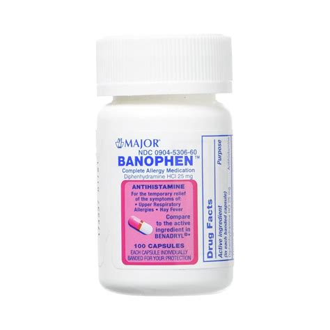 Major Banophen Diphenhydramine MiniTabs, 25 mg, 100 Count - Walmart.com
