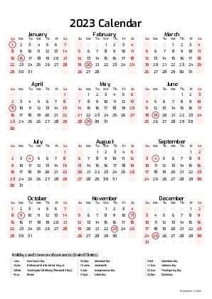 Bildergebnis für 2023 calendar holidays and observances