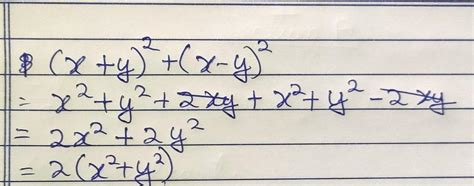 find the value of x + y whole square + x minus y the whole square ...