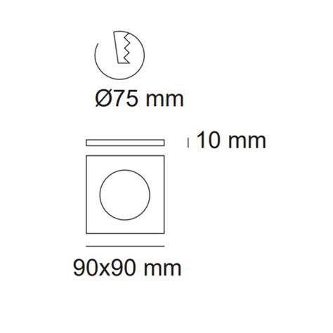 Gemo Crystal Square LED Recessed Light GU10 - CristalRecord Lighting