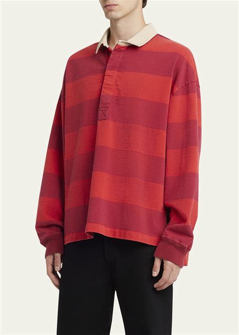 McQueen Men's Oversized Rugby Polo Shirt - Bergdorf Goodman