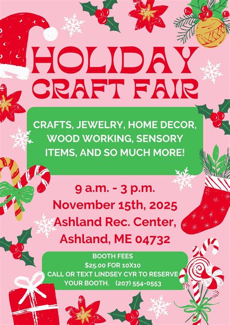 Holiday Craft Fair, Ashland Rec Center, 15 November 2025 | AllEvents