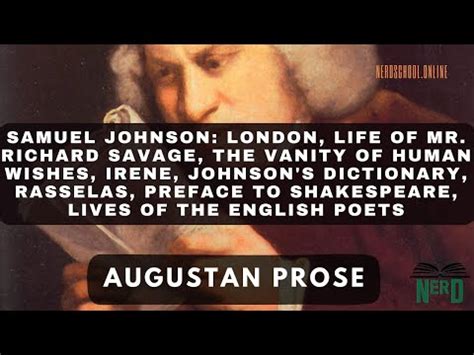 Samuel Johnson: London; The Vanity of Human Wishes, Irene, Dictionary ...