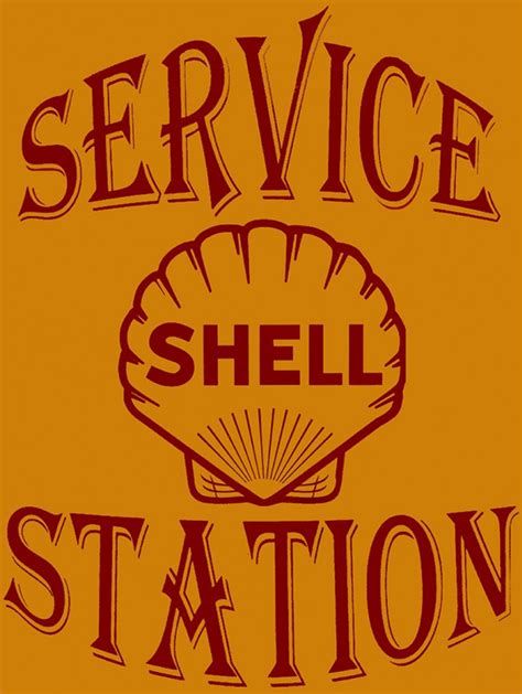 Image result for Shell Service Station Sign