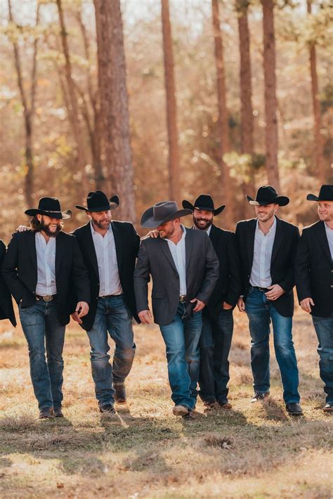 Groom and his groomsmen | Wedding groomsmen attire, Western wedding ...
