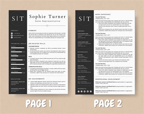 Functional Resume Templates Bundle - 5 Templates Included By ...