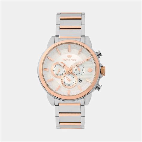 Men Quartz Silver Dial Multi-Function Metal Watch 1058M-M1303 – Mont Neo