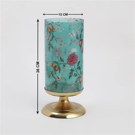 Buy Hoovu Floral Glass Printed Vase from Home Centre at just INR 3299.0