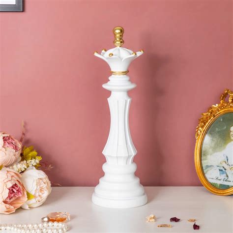 Chess Queen Showpiece White 14 Inch Online - Premium Decor Object ...