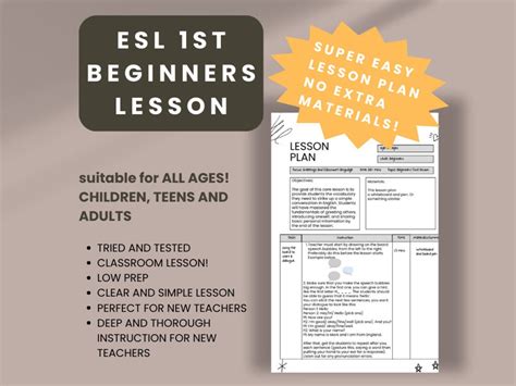 Image result for ESL Lesson Plans for Beginners