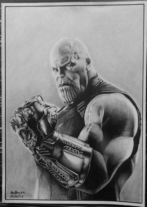 Thanos Sketch at PaintingValley.com | Explore collection of Thanos Sketch