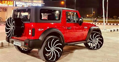 India’s First Mahindra Thar with 26-inch Alloys and Low Profile Tyres ...