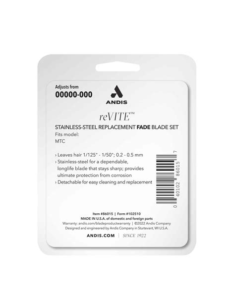 Andis reVITE Replacement Fade Blade #86015 - Barber Depot - Barber Supply