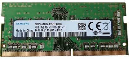 Samsung M471A5143SB1-CRC DDR4 4 GB (Single Channel) Laptop (PC4-2400T ...