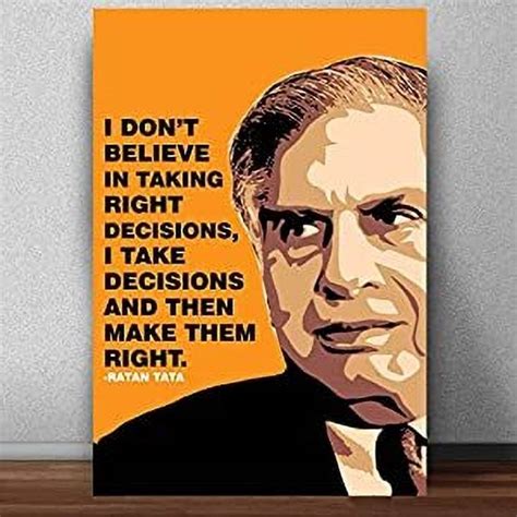 Ratan Tata Motivational Quotes Poster For Room & Office Paper Print ...