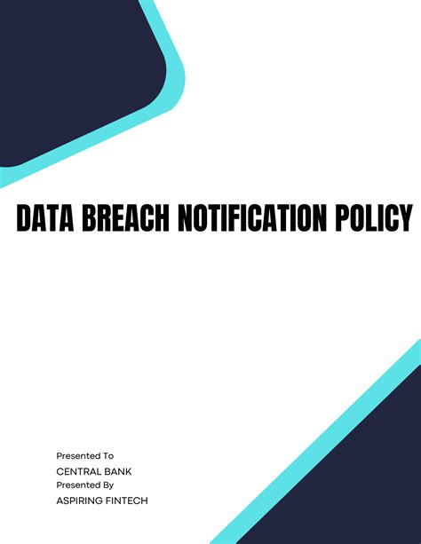 Data Breach Notification Policy Template - Banking and Fintech Policies ...