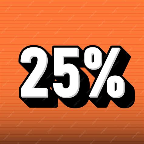 Premium Vector | Stylish Black and White 25 Percent Icon with ...