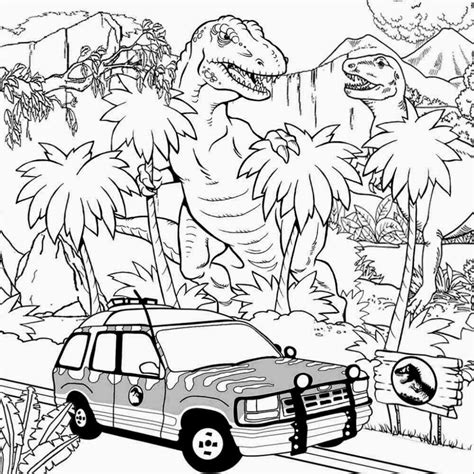 15+ Jurassic Park Coloring Pages