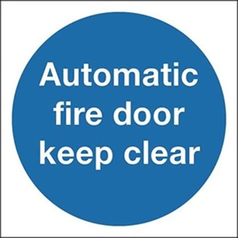 RS PRO | Polyester Fire Safety Sign, Automatic Fire Door Keep Clear ...